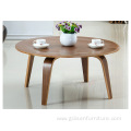 Round wooden design furniture coffee tea table